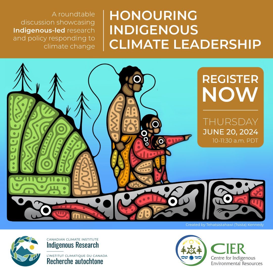 Indigenous Climate Action poster - text of event below